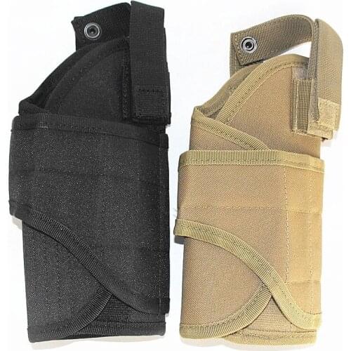 Military Molle Unverisal Pistol Gun Holster Glock Colt 1911 USP CZ Nylon Frabic Belt Paddle Holster Gun Cover Hunting Accessorie