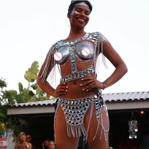 Boho Rhinestone jewelry Top Beach Bikini Body Jewelry Bra Fashion Charm Harness Body Accessories Jewelry for Women and Girls