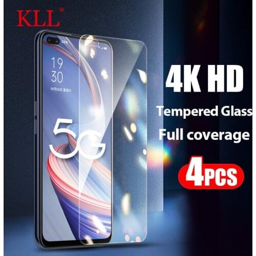1-4PCS Protective Glass for OPPO A53 A52 A72 A91 A74 A15 Reno 5 2 2z Screen Protector for Realme 6 6i 7 7i 8 Q3 Pro Gt Neo Glass