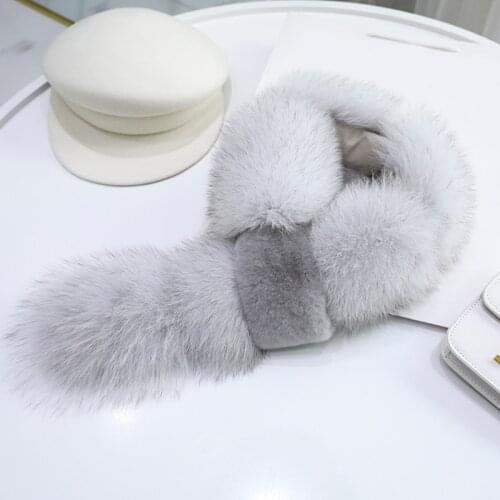 Women Scarves Hot-Sale New 100% Real Fur muffler Autumn And Winter Fashion Thermal Neckerchief Plush Fashion Shawl female