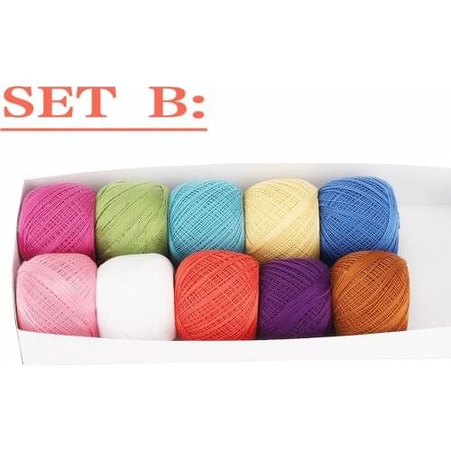 10 Balls Size 12 Mercerized Egyptian Cotton Pearl Crochet DIY Embroidery Thread 10 Grams Each Ball Craft Knitting Cross Stitch