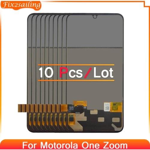 10pcs 100%Tested Lcd for Motorola Moto One Zoom LCD Display Touch Screen Digitizer Assembly for Moto One Pro LCD XT2010 Screen