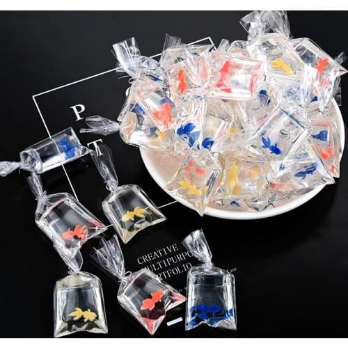 10pcs/14pcs/pack fish bag Resin Charms for Earring Keychain Jewelry Making