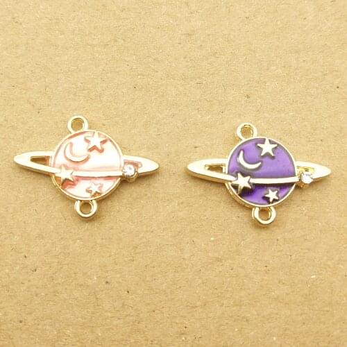 10pcs 14x19mm saturn charm for jewelry making and crafting earring charm fashion pendant universe finding