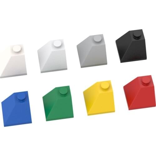 10PCS Assembles Particles 3045 Slope 45 2x2 Double Convex For Building Blocks Parts DIY Educational Bricks Toys