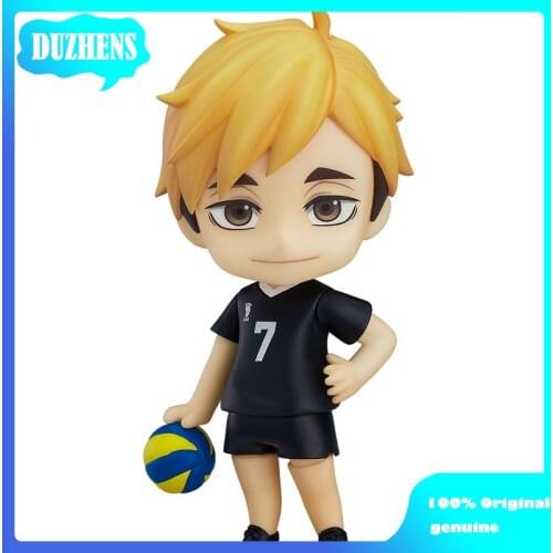 100% Original genuine Anime figure miya atsumu Q version figma PVC Action Figure Anime Figure Model Toys from Anime Haikyuu