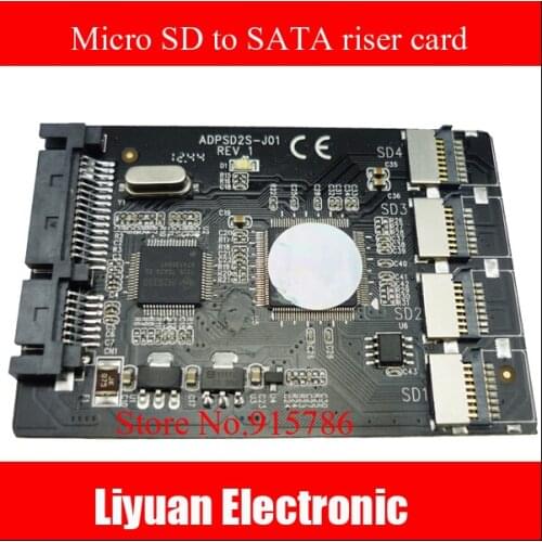 4 Micro SD Card to 22pin SATA adapter card 2.5" hdd enclosure with RAID 0 Multi TF cards to SATA converter