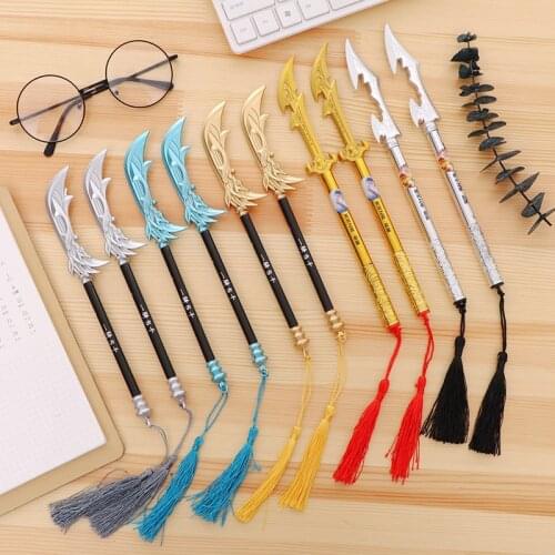 40 PCS Creative Sword Modeling Students Neutral Black Pen 0.5 Mm Student Stationery Neutral Pen Wholesale