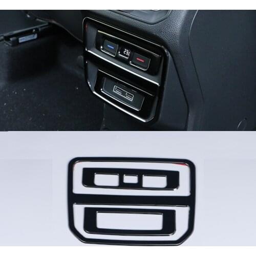 Car USB Panel Sticker for Tiguan L 2017 2018 2019 2020 2021 Rear Seat USB Interface Panel Sequin Sticker Interior Accessories