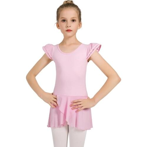 Girls ballet leotard Kids Fashion Dance Leotards Pink Cotton Gymnastics dancewear Costumes
