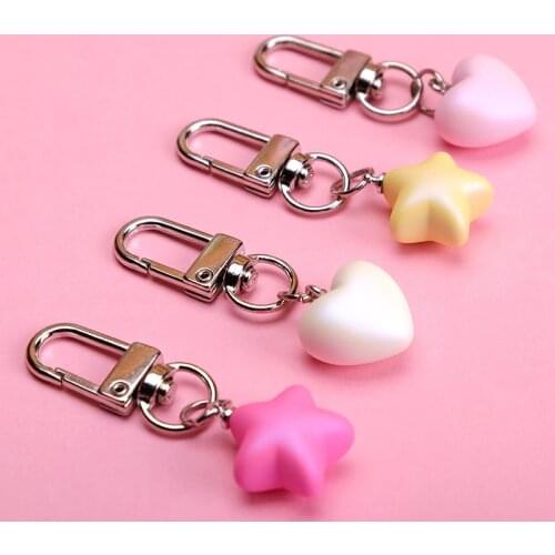 2020Cute Resin Heart Keychain Bag Charm Woman Key Ring Key Holder Gift Acrylic Love Key Chain Keychains Funny Gifts