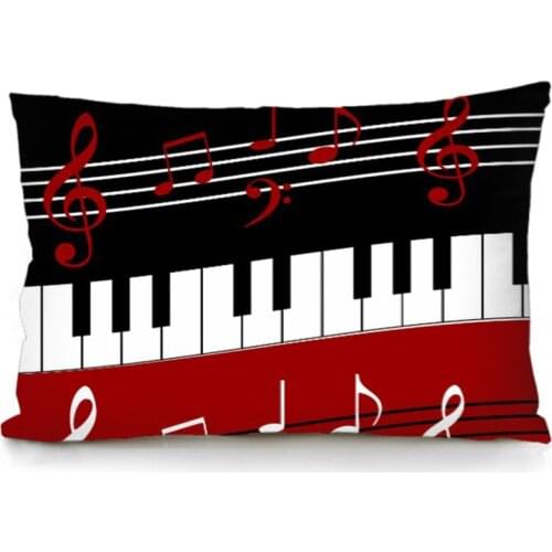 Guitar Throw Pillow Covers Music Lover Gift Musical Instruments soundThrow Pillow Case Rectangle Cushion Cover for Sofa Couch B