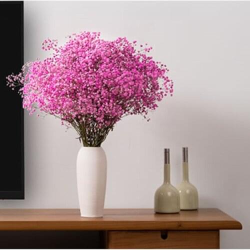 Living room sky star flower with vase large bunch of pink blue natural flowers home decoration accessories bouquet