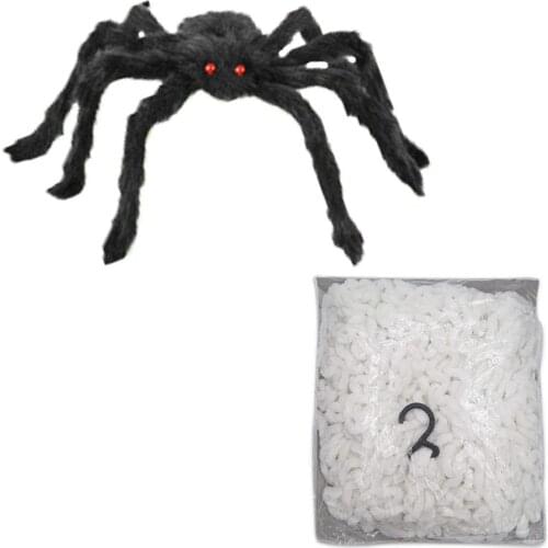 Artificial Spider Web Halloween Decoration Scary Party Scene Props Realistic Triangular Cobweb Horror House Home Halloween Decor