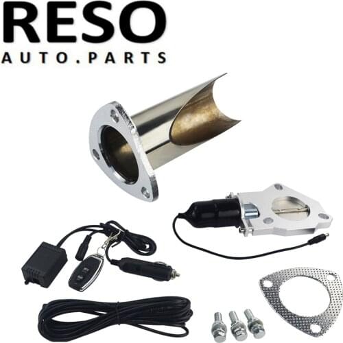 RESO--2.5" / 3" Electric Stainless Steel Exhaust System Exhaust Cutout Valve With Remote Control Be Cut Pipe