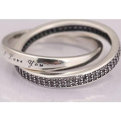 100% 925 Sterling Silver Pan Ring Creative And Interwoven Promise Ring To Pave The Way For Women Wedding Party Fashion Jewelry