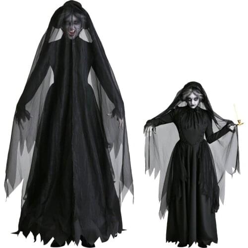 Halloween black devil costume Christmas costume witch blood-sucking trans-uniform party performance dress code
