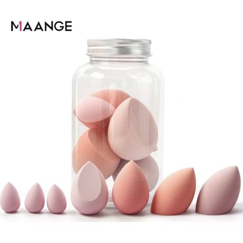 MAANGE 7Pcs Makeup Sponge with Storage Box Foundation Powder BB Cream Professional Cosmetic Puff Sponge Tools Make Up Accessorie