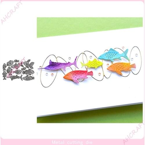 Seabed Fishes Metal Cutting Dies for DIY Scrapbooking Photo Album Decorative Embossing PaperCard Crafts Die 2021