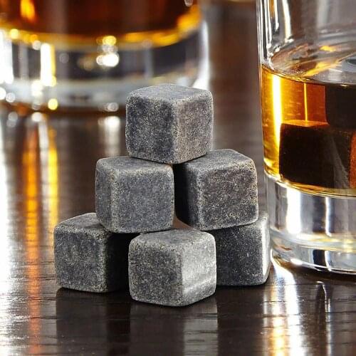 Whiskey Stones Gift Set 9 Granite Chilling Stones Whisky Rocks with bag Reusable Ice Cubes Best Drinking Gift