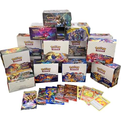 324Pcs Pokemon Cards Box TCG: Sun & Moon Evolutions Pokemon Booster Shinny Card Pokemon Game Toy Kids Birthday Gift