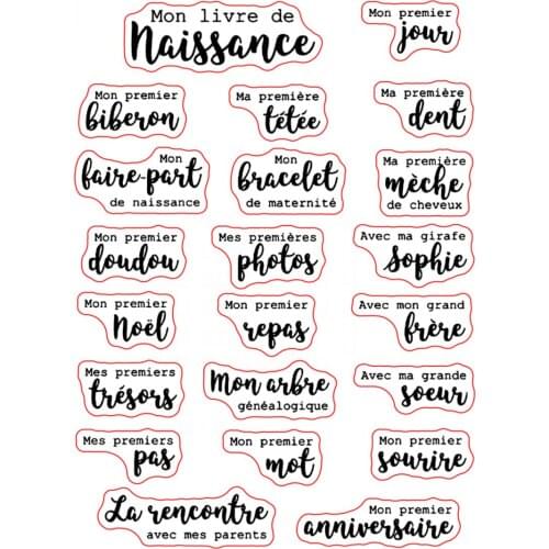 French Clear Stamp/Seal for DIY scrapbooking/photo album Decorative clear stamp sheets C679