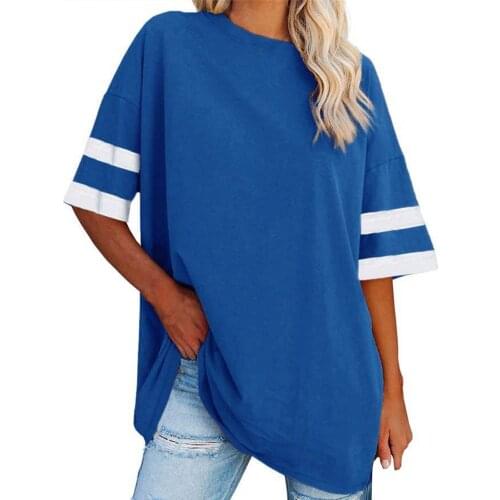Plus Size Womens Tops And Blouses Womens Casual Summer Tops Loose Round Neck 3/4 Bell Sleeve Blouse Blusas Mujer De Moda 2021