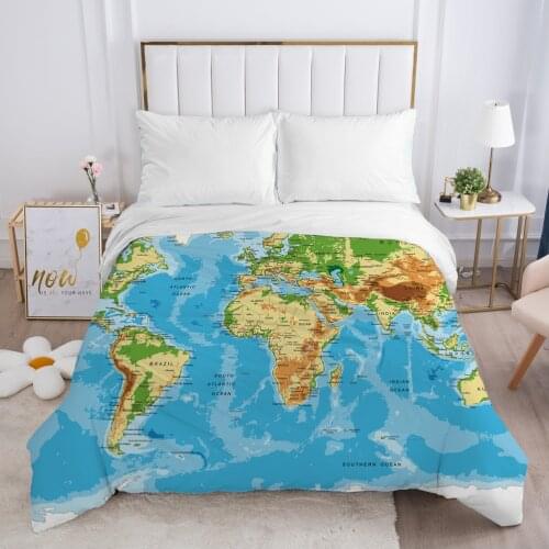 Luxury Duvet cover Quilt/Blanket/Comfortable Case 140x200 150x200 240x220 240x260 for Home 3D Bedding Print Map sea