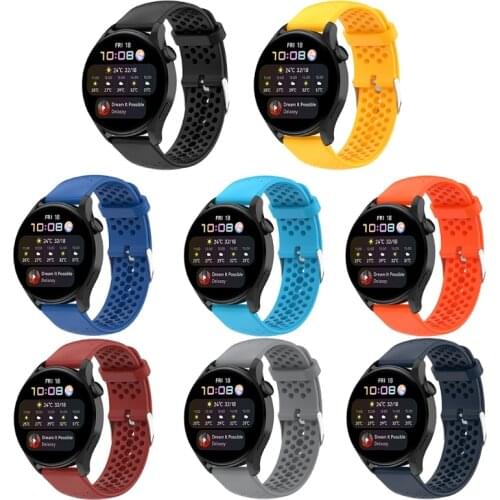 Compatible with Huami-Samsung-Garmin Durable Sweatproof Adjustable Sport Silicone Replacement Smartwatch Bands Straps