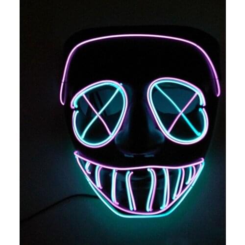 Glowing Big Mouth Fork Eye Mask Costume Decoration Light Up Mask For Halloween