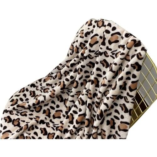 New Ins Wind Coral Fleece Leopard Print Nap Air Conditioning Blanket Office Blanket Bedroom Household Warmth Blanket
