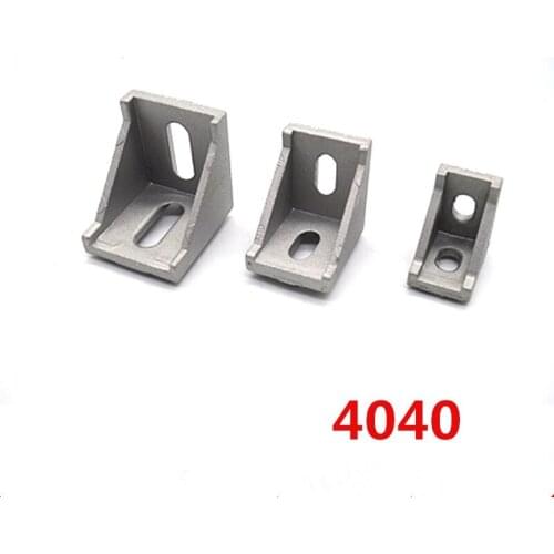 40pcs/lots 4040 corner fitting angle aluminum 40 x 40 L connector bracket fastener match use 4040 industrial aluminum profile
