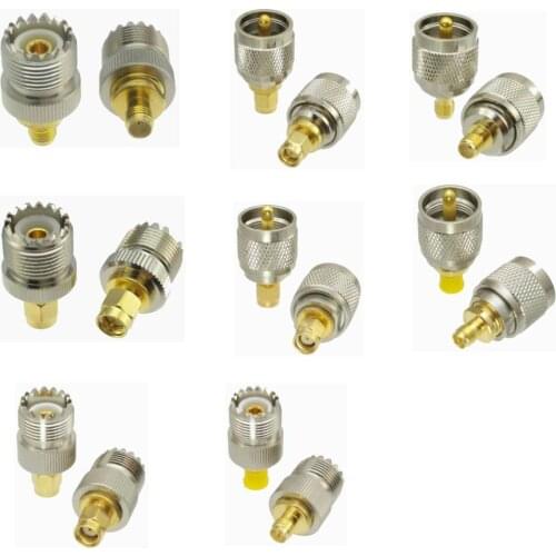 UHF SO239 PL259 to SMA RP-SMA Male Plug & Female Jack Straight 8 Type RF adapter connector
