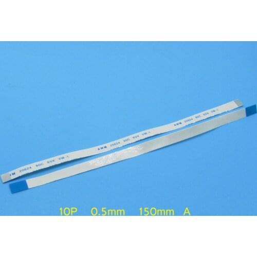 10pcs FFC FPC flat flexible cable 0.5mm 10 pin forward direction 150mm Width 5.5mm 10p Ribbon Flex Cable AWM 20624 80C 60V VW-1