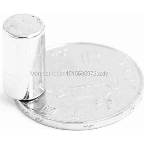 100pcs Strong Round Dia 8mm x 15mm N35 Rare Earth Neodymium Magnet Art Craft Fridge 8x15mm