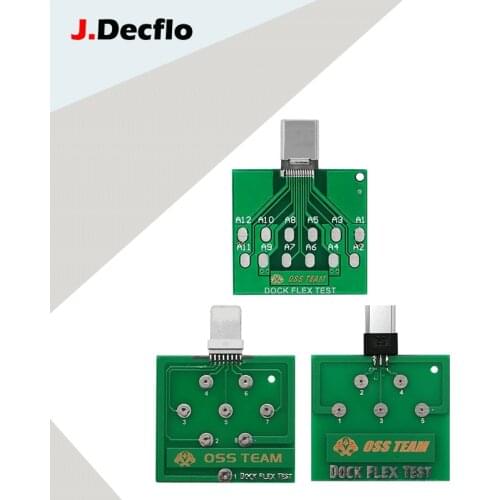 3Pcs/Lot Micro USB Dock Flex PCB Test Board Charging Dock Flex Tester For iPhone Andorid Type-C Smartphone Repair Tristar Tester