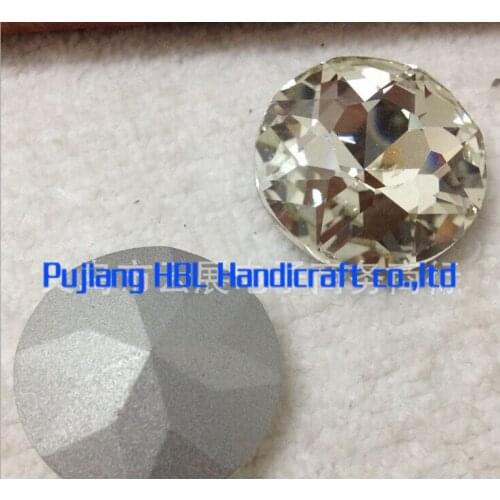 35mm 12pcs /lot Crystal Clear Round Costume Decoration Beads Glitter Fancy Stone Garment Acceaasry