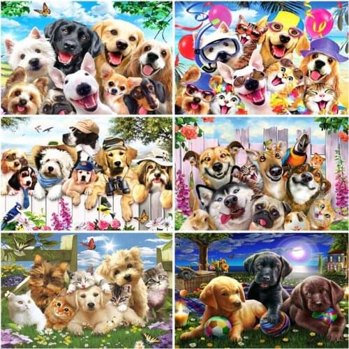 5D Diamond Painting Full Square Drill Dog Animal Diamond Embroidery Sale Cross Stitch Home Decoration