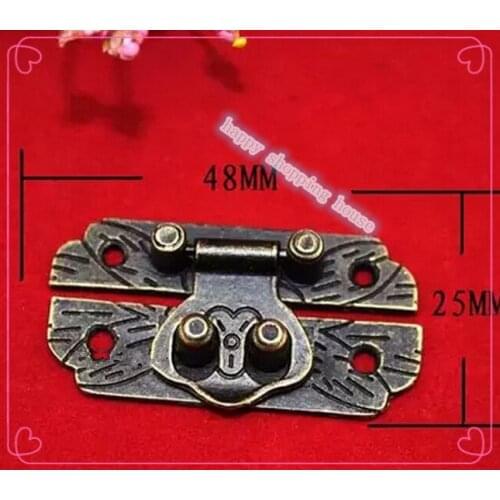 Antique wooden box hasps &lock accessories 25MM*48MM antique wooden gift box buckle zinc alloy