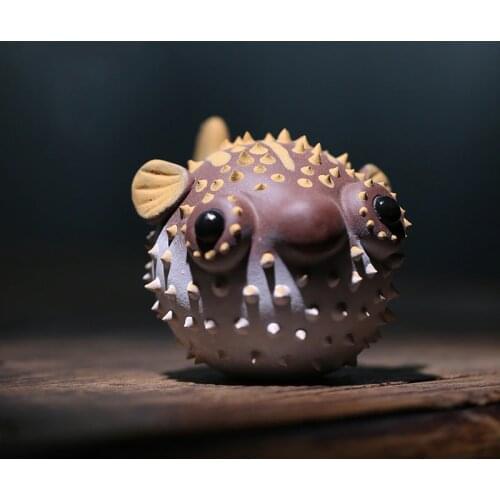Tea Pet Small Ornaments Can Raise Puffer Tea Tray Accessories Cartoon Fugu Favorite Ornaments Kung Fu Tea Set