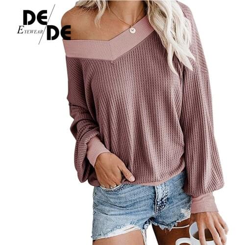 Женские пуловеры с V-образным вырезом DesolDelos China At AliExpress