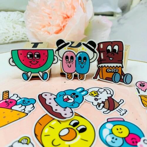 40 pcs Cute food expression for kid homemade book stickers on laptop / decorative scrapbooking/DIY