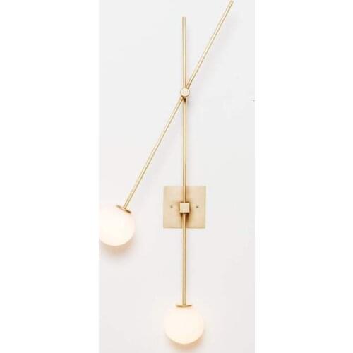 Europe Minimalist Wall Lamp Modern Concise Villa Designer Model House Originality Personality Line Geometry Strip Wall Lamp