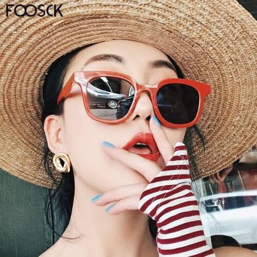FOOSCK Fashion Classic New Brand Designer Square Sunglasses Women Luxury Retro Outdoor Eyewear UV400