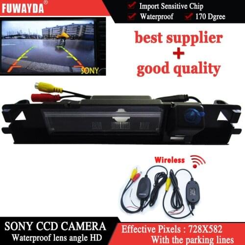 FUWAYDA Wireless Car RearView Reverse backup SONYcamera rearview parkingfor Toyota Yaris with Guide Line waterproof night vision