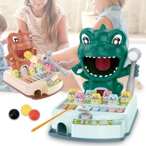 1 Set Whack-A-Mole Toy Multifunctional Lighting Musical Dinosaur Percussion Whack-A-Mole Toy for Entertainment