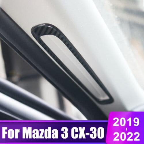 For Mazda 3 Alexa 2019 2020 Car Front Door Window Inner Triangle Air Conditioning Vent Outlet Trim Cover Sticker Accessories