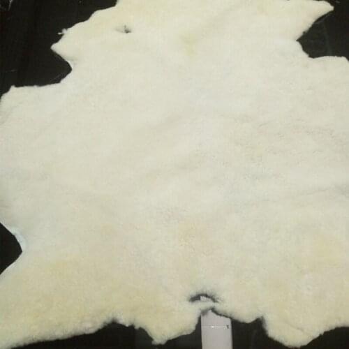 Stock Off- white Curly Genuine Hair Fur Pelt 4SF, for Home Decoration/Garment/Rug ,Free Shipping