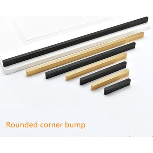 Door handle modern minimalist kitchen cabinet drawer cabinet round long wardrobe handle aluminum black Woodworking House Decor