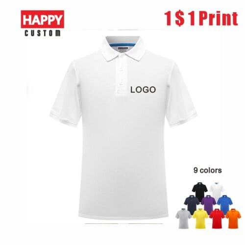 Mens Polo Wear High Quality Short Sleeve Individual Group Logo Customized Polo Shirt 100% Cotton Mens And Womens Tops